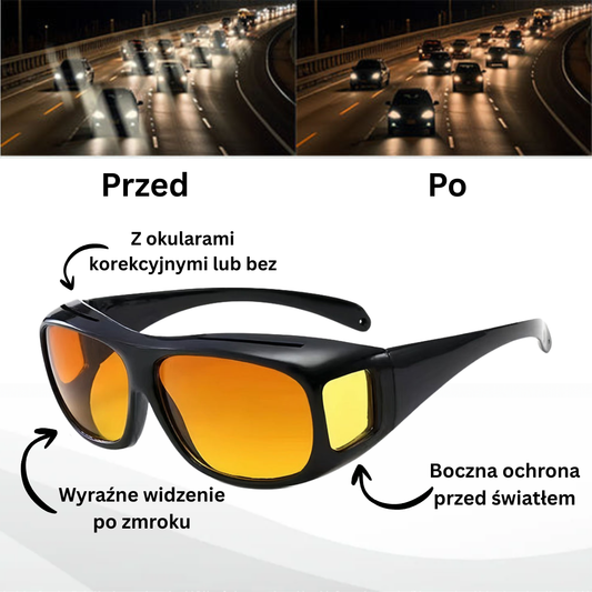 Okulary SafeVision™ - Koniec z Oślepianiem po Zmroku